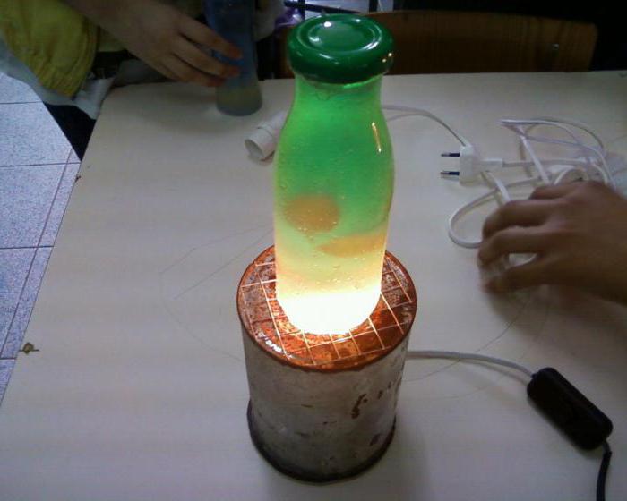 Lava lampa med egna händer från improviserade medel