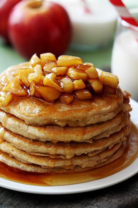 Apple fyllning för pannkakor. Top recept