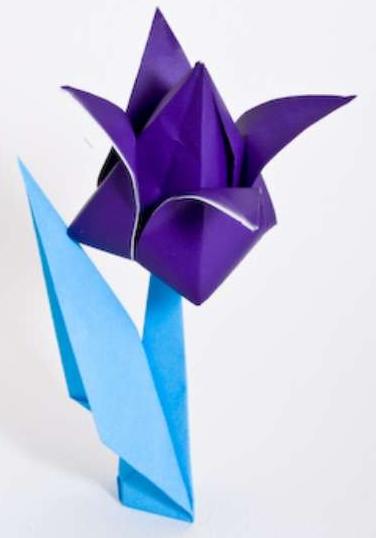 origami hur man gör en tulpan