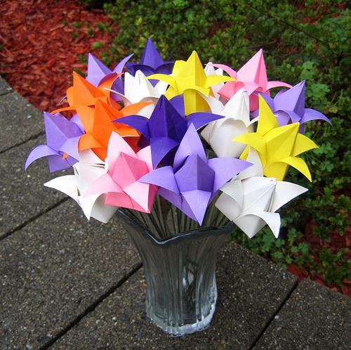 Origami tulpaner: vacker och elegant