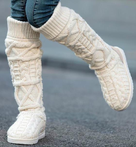 Stickade Ugg Boots: beskrivning med foto