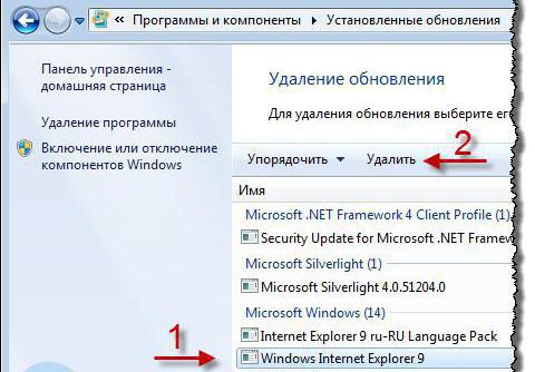 hur man tar bort Internet Explorer med Windows 7 