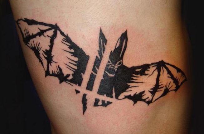 Bat - tatuering av ljusa individer