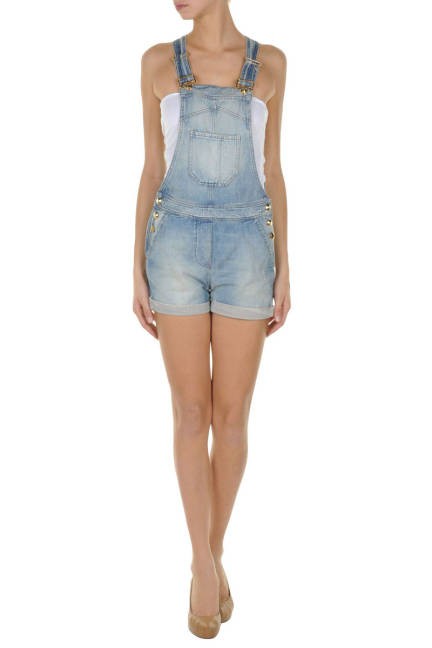 denim överaller shorts