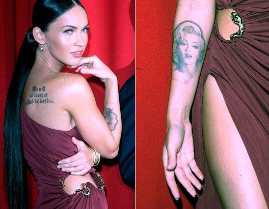 Intressanta fakta om stjärnorna: tatuering Megan Fox