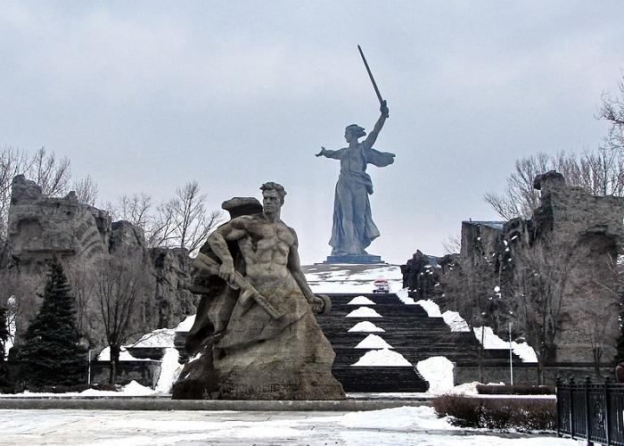 monument till moderlandet i Volgograd