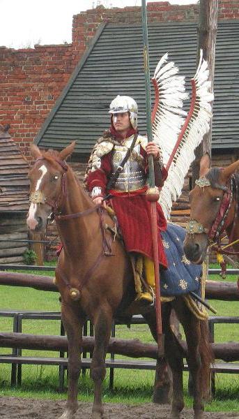 Den vingehussar. Polska vingehussar. Historia om beväpnad och ammunition