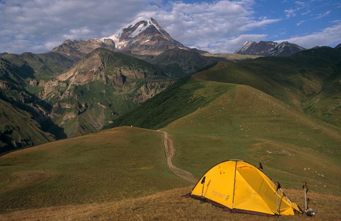 Kazbek Mountain är hjärtat av Kaukasus