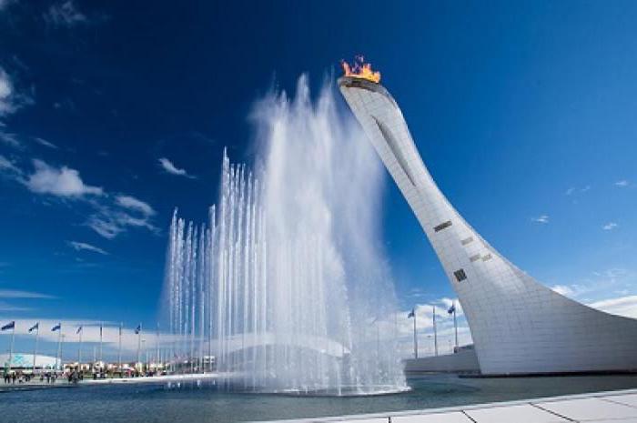 sjungande fontäner i sochi i olympiska