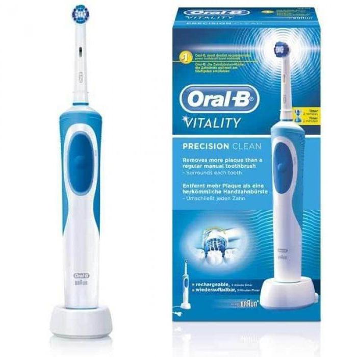 Tandborste Vitality Precision Clean Oral-B: beskrivning, användarmanual, kundrecensioner